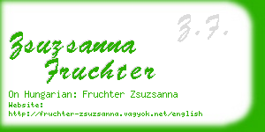 zsuzsanna fruchter business card